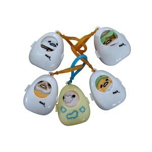 Sanrio Gudetama Lazy Egg Blind Bag Backpack Clip Hanger Figure Lot of 5
